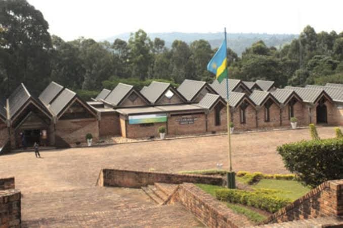 Compound of traditional thatched buildings in Nyanza